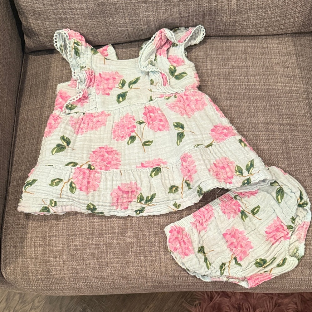 Angel Dear Pink Floral Diaper Cover Set